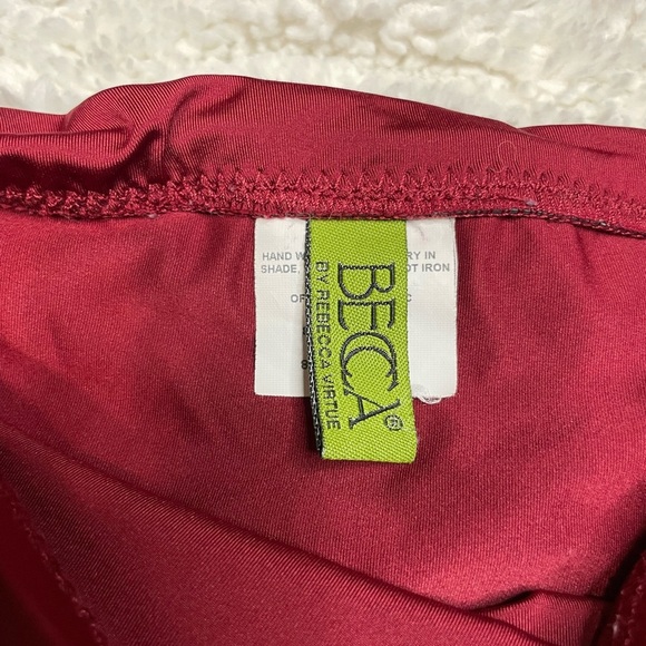 Becca by Becca virtue bikini maroon with bronze accents size small - Picture 6 of 12